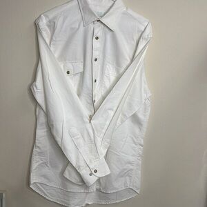 Forrest Lennard Men’s Shirt with western snaps
White 
Like new no tags